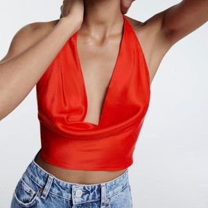 Red Zara top